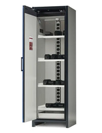 Thumbnail for ASECOS LITHIUM-ION CHARGING/STORAGE CABINET - 90 MINUTE - SINGLE DOOR - 60 CM - 60W - 4 SHELVES