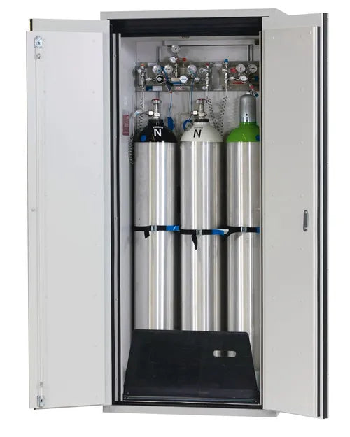 ASECOS GAS CYLINDER STORAGE CABINET, 90MIN FIRE RESISTANT, 2 DOORS, 3 CYLINDERS