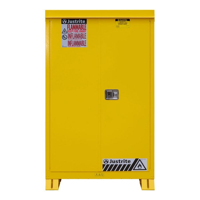 Outdoor Flammable Storage Cabinet - 45 Gallon, 2 Shelves, Self Close Doors - 814520