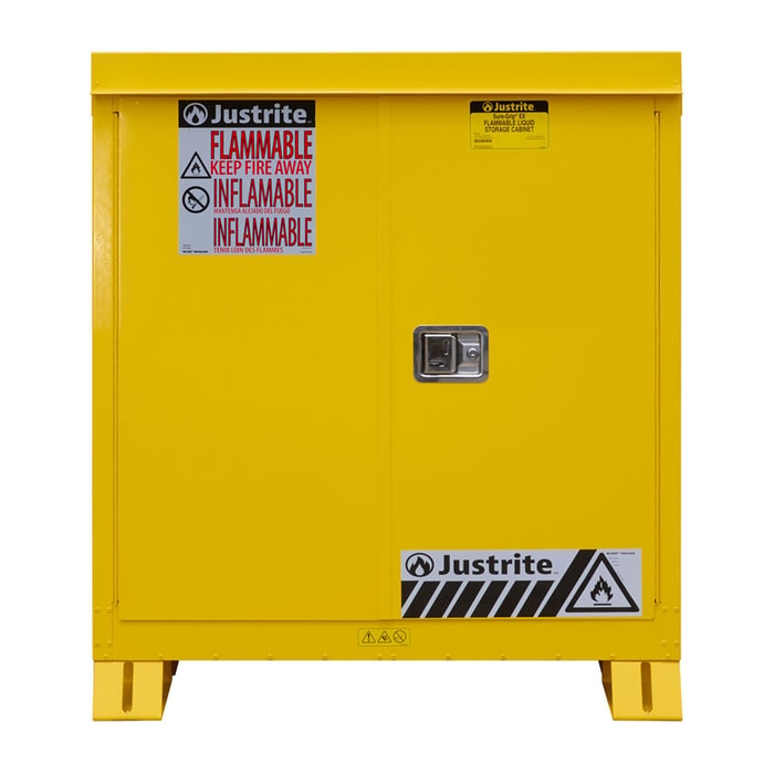 Outdoor Flammable Storage Cabinet - 30 Gallon, 1 Shelf, Self Close Doors - 813020