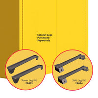 Thumbnail for 30 Gallon, 2 Shelves, 2 Doors, Self Close, 2 Door Attachments, Utili-Guard+™ Flammable Cabinet, Yellow