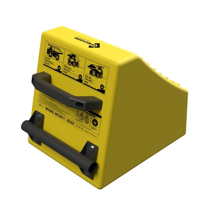 Heavy-Duty Ultra Class Mining Wheel Chock, 95-165 In. Tire Dia., 800 Ton Capacity