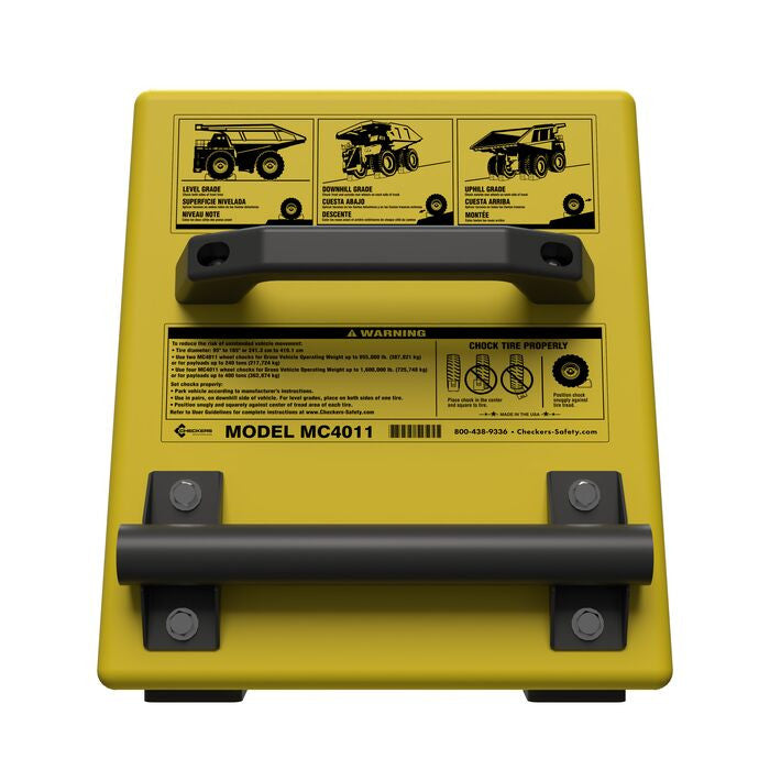 Heavy-Duty Ultra Class Mining Wheel Chock, 95-165 In. Tire Dia., 800 Ton Capacity