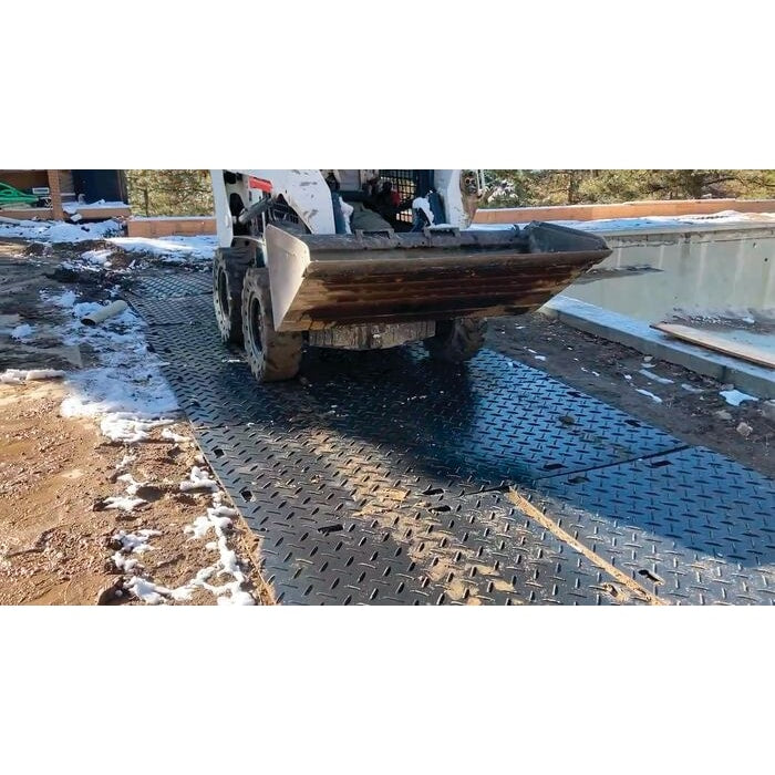 4' x 8' MambaMAT® Composite Mat for Ground Protection, 95 Ton Load Capacity, Black - MM48