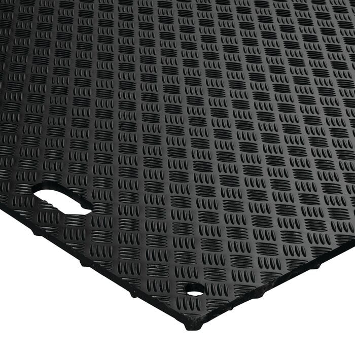 4' x 8' MambaMAT® Composite Mat for Ground Protection, 95 Ton Load Capacity, Black - MM48