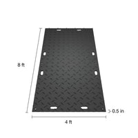 Thumbnail for 4' x 8' MambaMAT® Composite Mat for Ground Protection, 95 Ton Load Capacity, Black - MM48