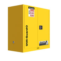 Thumbnail for 30 Gallon, 2 Shelves, 2 Doors, Self Close, 2 Door Attachments, Utili-Guard+™ Flammable Cabinet, Yellow