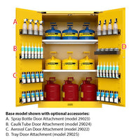 Thumbnail for 90 Gallon, 2 Shelves, 2 Doors, Self Close, 2 Door Attachments, Utili-Guard+™ Flammable Cabinet, Yellow