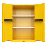 Thumbnail for 90 Gallon, 2 Shelves, 2 Doors, Self Close, 2 Door Attachments, Utili-Guard+™ Flammable Cabinet, Yellow