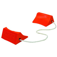 Thumbnail for Aviation Wheel Chocks for Small Aircraft, Roped Pair, Orange - UC200-S