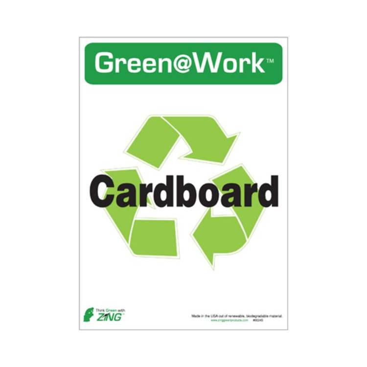 ZING Green At Work Label, 7x5, 5/PK- Model 0024S