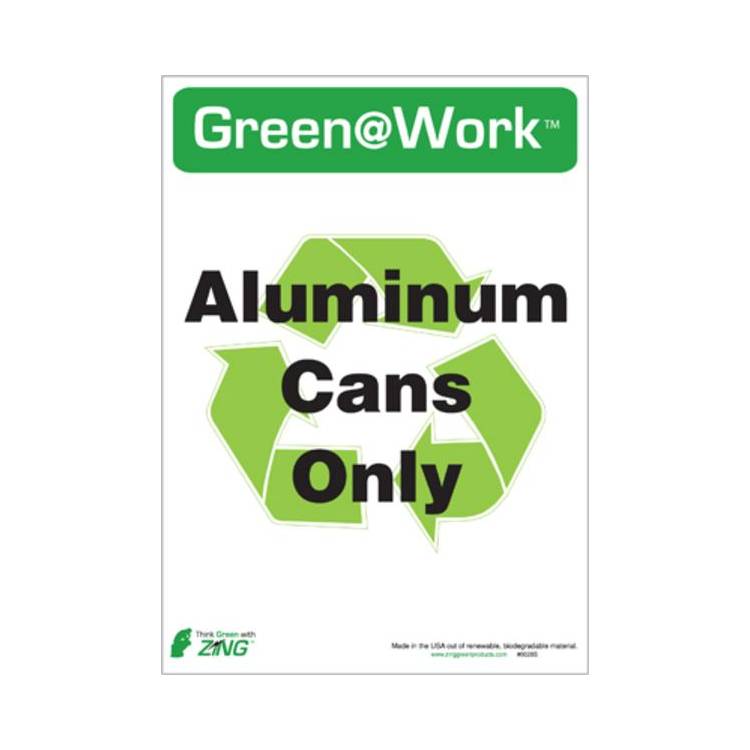 ZING Green At Work Label, 7x5, 5/PK- Model 0028S