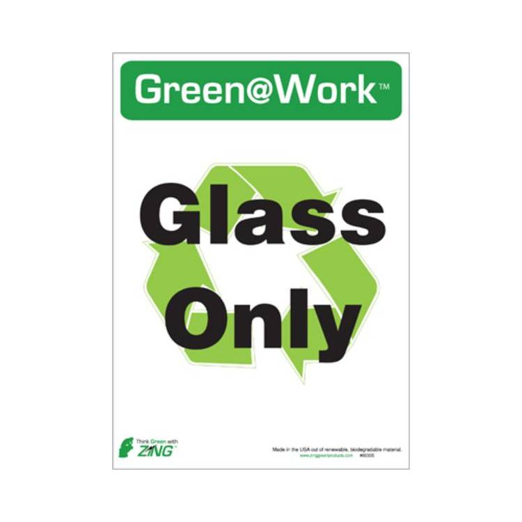 ZING Green At Work Label, 7x5, 5/PK- Model 0030S