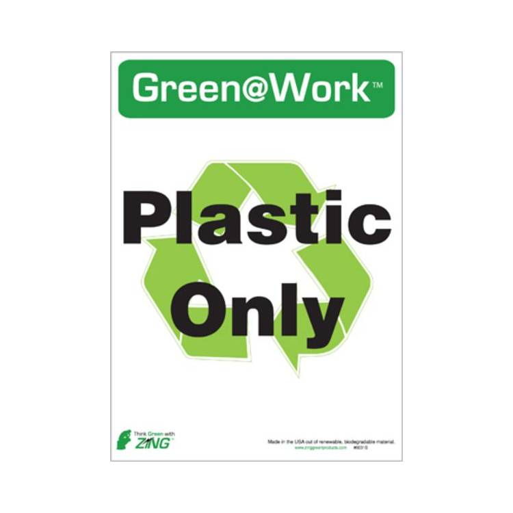 ZING Green At Work Label, 7x5, 5/PK- Model 0031S