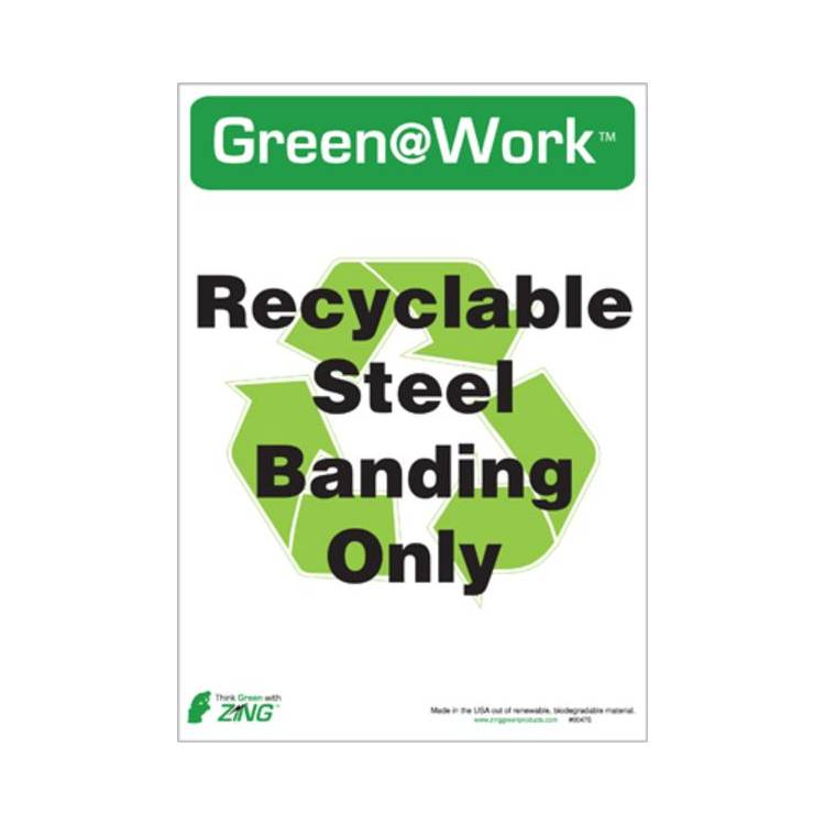 ZING Green At Work Label, 7x5, 5/PK- Model 0047S
