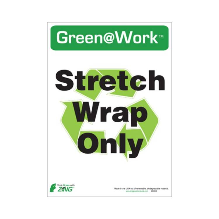 ZING Green At Work Label, 7x5, 5/PK- Model 0050S