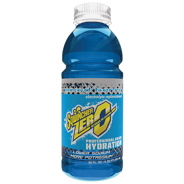Sqwincher® Zero Ready-To-Drink, 20 oz Bottles/Yield, Mixed Berry, 24/Case 