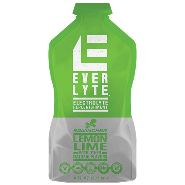 Sqwincher® EverLyte™ Ready-To-Drink Pouches, 8 oz Serving, 8 oz Yield, Lemon Lime, 24/Case