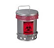6-Gallon Biohazard Waste Can - Soundguard Silver