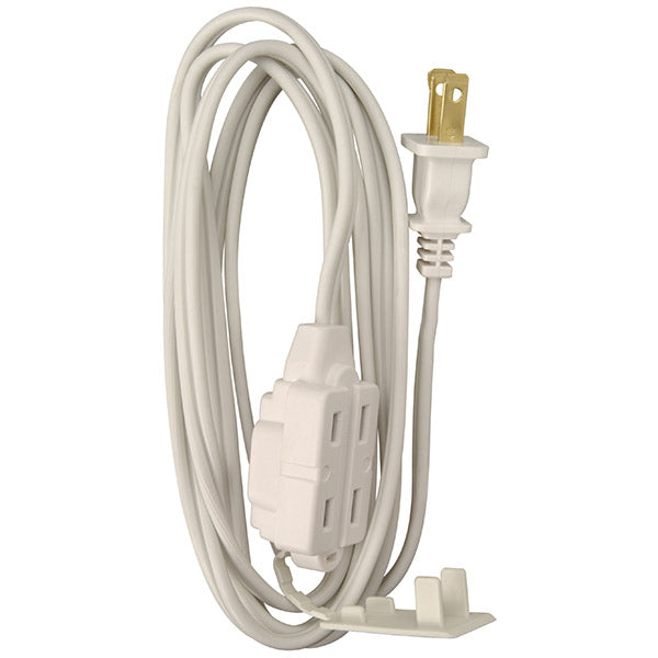 Southwire® Commercial Grade Booster Cable, 4 ga, 20' Cube Tap Extension Cord, 9', White, 1/Each