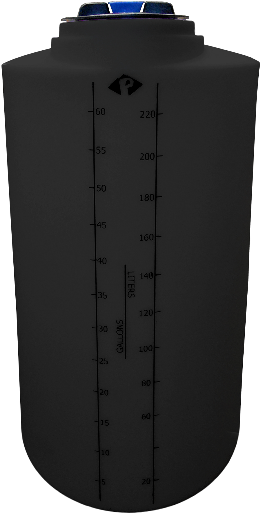 65 Gal ProChem® Potable Water Tanks - LPE 1.0 FDA - Black