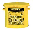 Thumbnail for Justrite 2-Gallon Countertop Oily Waste Can - Yellow