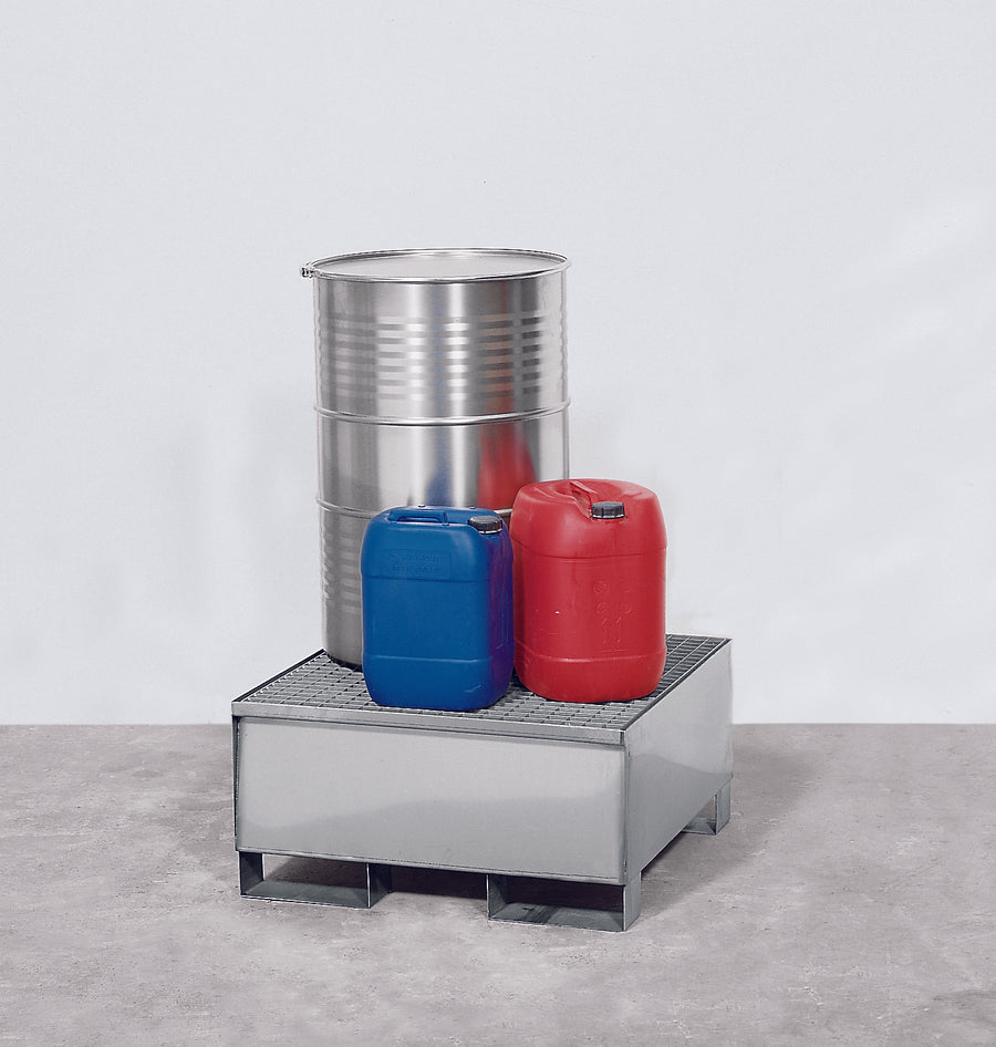 1-Drum Galv Steel Pallet w/Grating