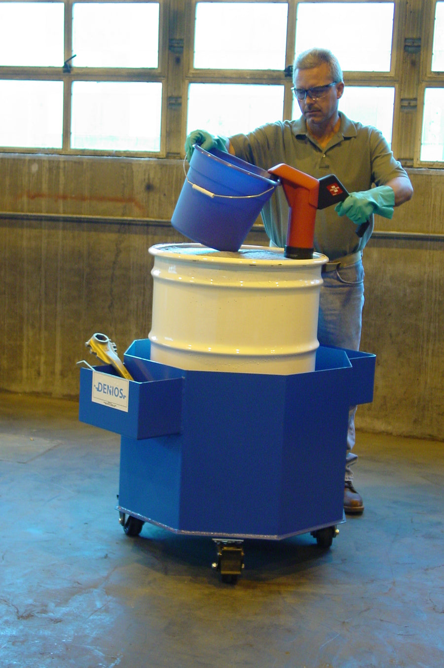 1-Drum Steel Transport Sump w/Casters