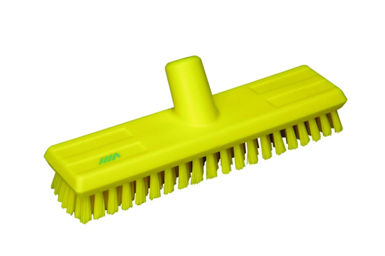 1" Deck Scrub Stiff Polyester Yellow