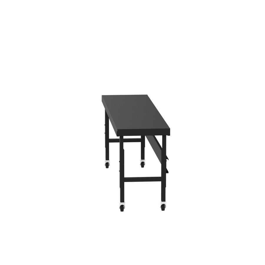 Valley Craft Mobile Adjustable Height Work Table - Steel, 96"W x 22"D x 33-45"H, 2000 lb. Capacity