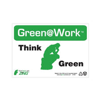 Thumbnail for ZING Green At Work Sign, 7X10- Model 1005