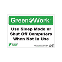 Thumbnail for ZING Green At Work Sign, 7X10- Model 1008