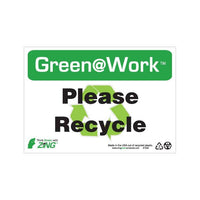 Thumbnail for ZING Green At Work Sign, 7X10- Model 1009