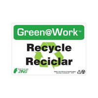 Thumbnail for ZING Green At Work Sign, 7X10- Model 1010