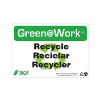 Thumbnail for ZING Green At Work Sign, 7X10- Model 1012
