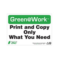 Thumbnail for ZING Green At Work Sign, 7X10- Model 1014