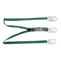 Thumbnail for MSA V-Series Standard Energy Absorbing Lanyard, Twin Leg w/ 36C Small Snap Hooks, 6', Green, 1/Each