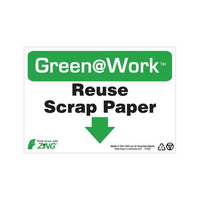 Thumbnail for ZING Green At Work Sign, 7X10- Model 1020