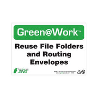 Thumbnail for ZING Green At Work Sign, 7X10- Model 1023