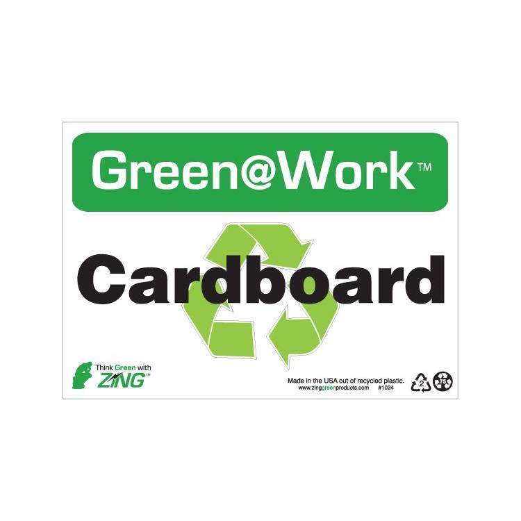 ZING Green At Work Sign, 7X10- Model 1024