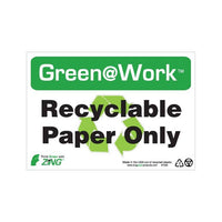 Thumbnail for ZING Green At Work Sign, 7X10- Model 1026