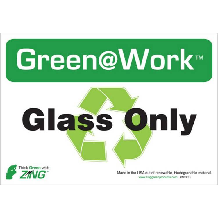ZING Green At Work Label, 7x10, 5/PK- Model 1030S