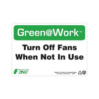 Thumbnail for ZING Green At Work Sign, 7X10- Model 1045