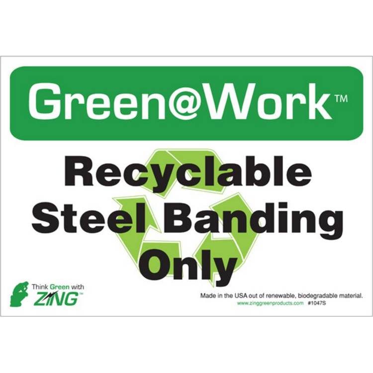ZING Green At Work Label, 7x10, 5/PK- Model 1047S