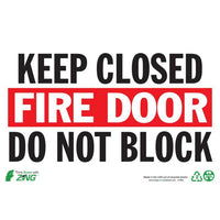 Thumbnail for ZING Eco Safety Sign, Fire Door, 7X10- Model 1083