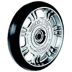 Wesco 6" Aluminum Center Moldon Rubber Wheels w/ 500-lbs Capacity