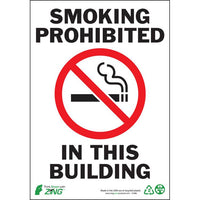 Thumbnail for ZING Eco Safety Sign, No Smoking, 10X7- Model 1086A