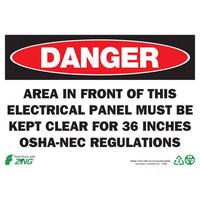 Thumbnail for ZING Eco Safety Sign, Danger, 7X10- Model 1089A