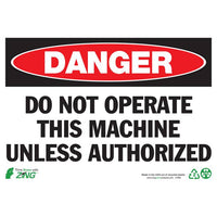 Thumbnail for ZING Eco Safety Sign, Danger, 7X10- Model 1095A