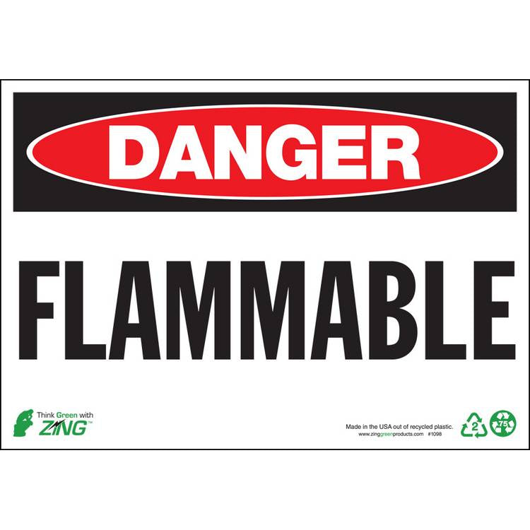 ZING Eco Safety Sign, Danger, 7X10- Model 1098A